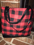 Red Plaid Tote bag